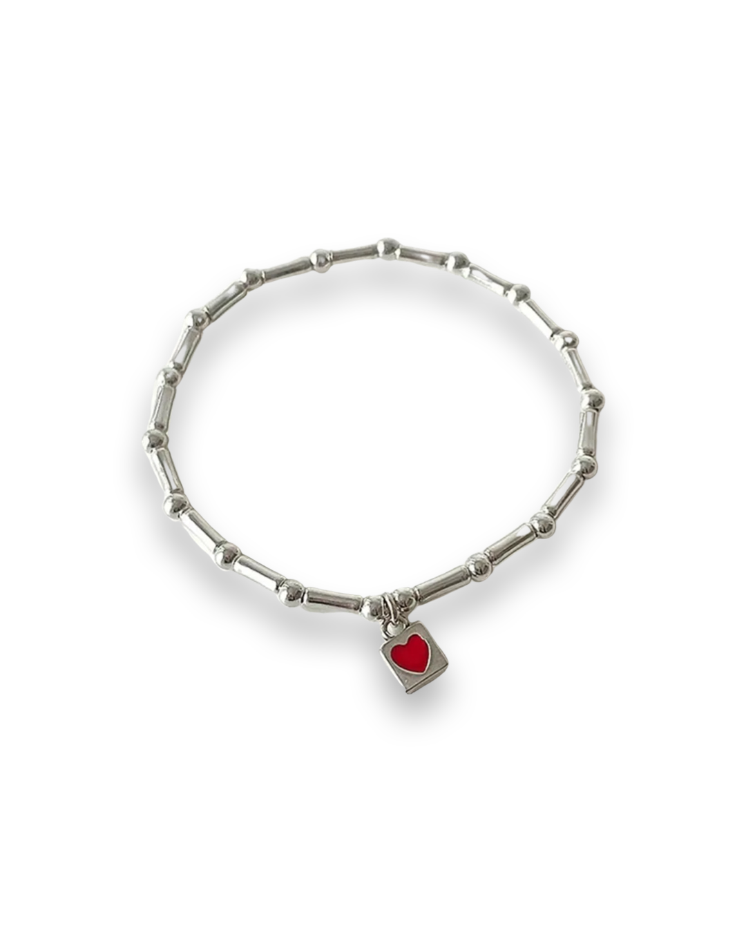 Silver heart 2025 bracelet paparazzi