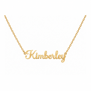 Gold Personalised Arial Name Necklace