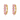 Gold Pink Heart Hoops