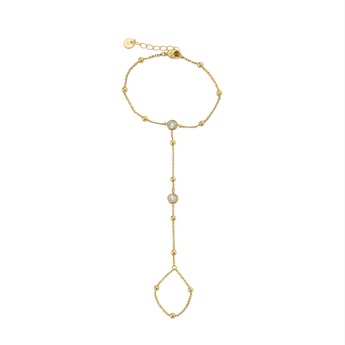 Gold Circular Hand Chain waterproof tarnish-free jewellery - Binky Belle