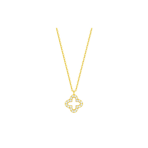 Gold Clover Necklace - Binky Belle waterproof, tarnish-resistant jewellery jewelry with a durable finish, designed for stylish everyday wear.