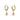 Gold Crystal Clover Huggies Earrings waterproof tarnish-free jewellery - Binky Belle