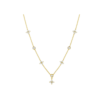 Gold Dainty Clover Necklace Necklace waterproof tarnish-free jewellery - Binky Belle
