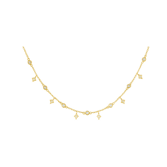 Gold Dainty Diamond Necklace Necklace waterproof tarnish-free jewellery - Binky Belle