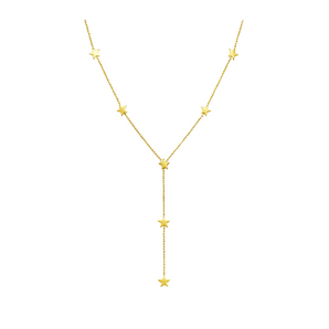 Gold Dangly Star Necklace - Binky Belle waterproof, tarnish-resistant jewellery jewelry with a durable finish, designed for stylish everyday wear.