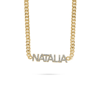 Gold ICY Custom Necklace Necklace personalised waterproof tarnish-free jewellery - Binky Belle