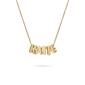 Gold Mini Balloon Custom Necklace Necklace personalised waterproof tarnish-free jewellery - Binky Belle