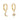 Gold Moon and Star Huggies Earrings waterproof tarnish-free jewellery - Binky Belle