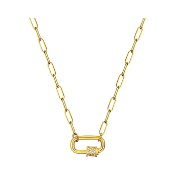 Gold Paperclip Necklace Necklace waterproof tarnish-free jewellery - Binky Belle