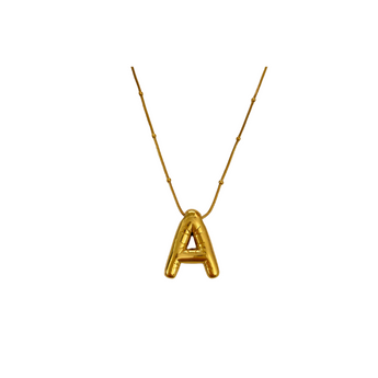 Gold Plain Balloon Necklace Necklace personalised waterproof tarnish-free jewellery - Binky Belle