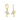 Gold Planet Turquoise Huggies Earrings waterproof tarnish-free jewellery - Binky Belle