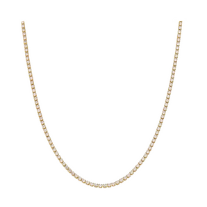 Gold Tennis Necklace Necklace waterproof tarnish-free jewellery - Binky Belle