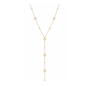 Gold Trendy Y Necklace - Binky Belle waterproof, tarnish-resistant jewellery jewelry with a durable finish, designed for stylish everyday wear.
