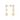 Gold Triple Clover Dangly Studs Earrings waterproof tarnish-free jewellery - Binky Belle
