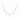 A gold chain necklace featuring five clear teardrop-shaped gemstones and four round clear gemstones, displayed against a solid white background.