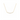 A delicate yellow gold chain necklace featuring a curved bar with five small, bezel-set clear round gemstones, displayed against a solid white background.