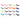 A grid of 20 colorful knotted cord bracelets or hair ties on a white background, each labeled with a number from 1 to 20. The cords come in many different colors and patterns, including pink, green, red, orange, purple, blue, black, and white.