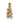 A gold-plated charm in the shape of a gummy bear, designed for use as a necklace pendant.