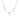 Silver necklace featuring the names "Binky" and "Belle" on either side of a sparkling pavé heart charm, displayed on a white background.