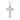 A silver cross necklace adorned with shimmering crystals.