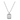 A silver square pendant necklace with a minimalist design, featuring a silver-plated chain and a square pendant with a star-like design at the center, displayed on a white background.
