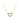 A gold necklace featuring a heart-shaped pendant adorned with small diamonds. The delicate chain complements the elegant and romantic design.