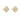 A pair of gold-plated clover stud earrings with small clear embellishments