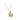 A gold-colored necklace featuring a marble-style butterfly pendant.