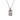 A silver necklace featuring a rectangular pendant with 'The Lovers' tarot card design, on a chain, against a white background.