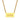 A gold-plated necklace with a rectangular pendant featuring the angel number 444.
