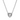 Silver necklace with a heart-shaped pendant featuring a sparkling central gem surrounded by smaller stones. Elegant and romantic design, on a plain background.