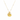 Gold necklace with shell pendant and pearls on a white background