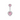 Belly button ring with pink heart-shaped gemstones on a white background