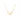 Gold necklace with a unique heart-shaped pendant on a white background