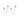 Silver chain stud earrings with blue crystals placed on a white background