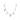 Necklace with various charms including a heart, star, and red element on a white background