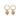 Gold Pink Chic Heart Huggies