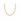 Gold necklace with clear gemstones on a white background