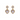 Gold Heart Dangly Studs