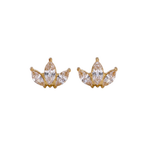 Gold Lotus Dainty Studs