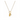 A gold necklace with a box chain, featuring a circular ring adorned with small clear stones, a small rectangular gold tag pendant engraved with the letter 'T', and a small oval clear stone charm.