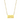 A gold-colored necklace with a rectangular pendant displaying the numbers '11:11' on a chain.