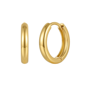 Gold 10mm Original Hoops - Binky Belle waterproof, tarnish-resistant jewellery jewelry with a durable finish, designed for stylish everyday wear.