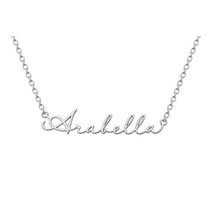 Silver Personalised Roman Name Necklace