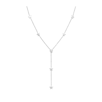 Silver Dangly Star Necklace Necklace waterproof tarnish-free jewellery - Binky Belle
