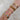 Silver Pink Crystal Layered Bangle Bracelet waterproof tarnish-free jewellery - Binky Belle