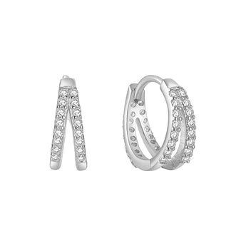 Silver Small Valentine Hoops Earrings waterproof tarnish-free jewellery - Binky Belle