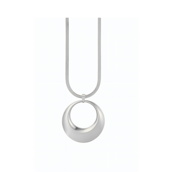 Silver Thick Circle Necklace Necklace waterproof tarnish-free jewellery - Binky Belle
