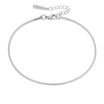 Silver Thin Chain Anklet Anklet waterproof tarnish-free jewellery - Binky Belle