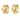 Thick Starry Gold Hoops Earrings waterproof tarnish-free jewellery - Binky Belle